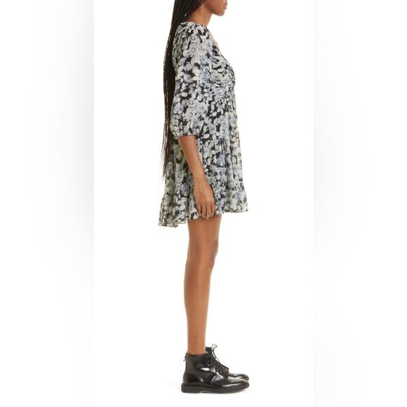 NWT New Cinq à Sept Harlie Floral Print Balloon Sleeve Dress Size 6 - Picture 4 of 8